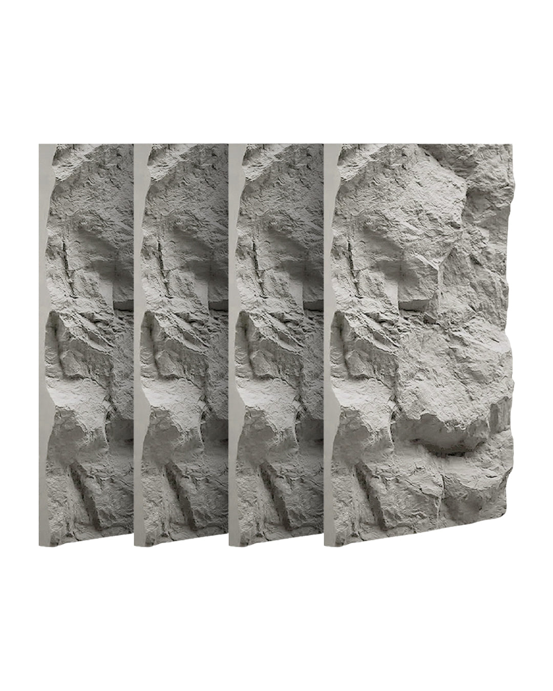 PU Taş Görünümlü Duvar Panelleri | 60x120 cm | 5 cm Kalınlık | Light Grey Stone