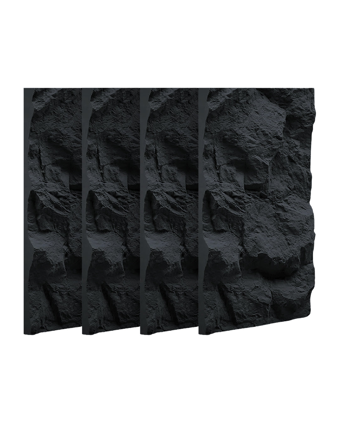 PU Taş Görünümlü Duvar Panelleri | 60x120 cm | 5 cm Kalınlık | Night Stone